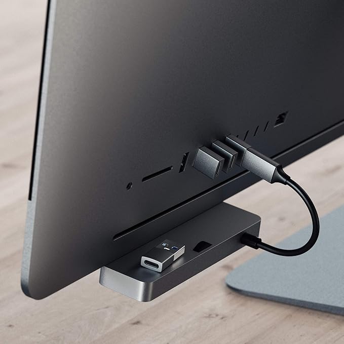 Satechi USB-A to USB-C Adapter, High-Speed USB to USB-C Adapter with Ultra-Fast Data Transfer and Power Delivery Charging, Designed for CarPlay and Modern Devices, Space Gray