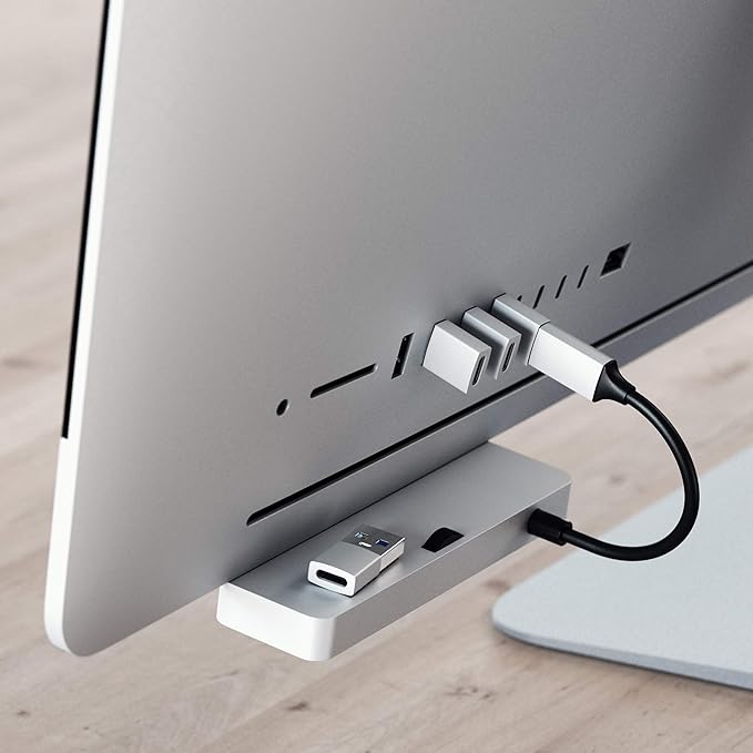 Satechi USB-A to USB-C Adapter, High-Speed USB to USB-C Adapter with Ultra-Fast Data Transfer and Power Delivery Charging, Designed for CarPlay and Modern Devices, Silver