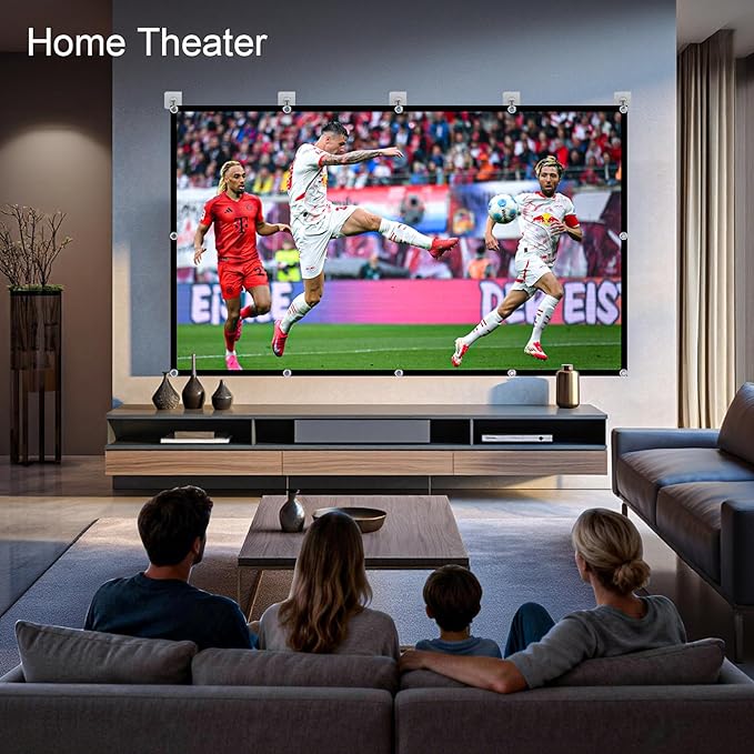 Projector Screen 72 inch，Portable Movie Projector Screen 16:9 HD Indoor Outdoor Double Sided Rear Projection Screen Video for Home, Party, Office, Classroom