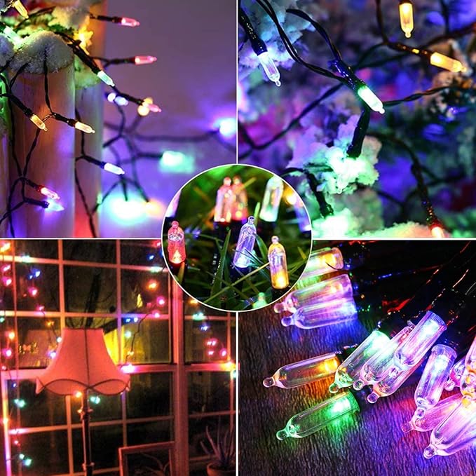 18ft Battery Operated String Lights,Outdoor String Lights Christmas Lights 50 Led String Lights with Remote Timer Waterproof for Indoor Outdoor Garden Party Christmas Decoration, Multicolor
