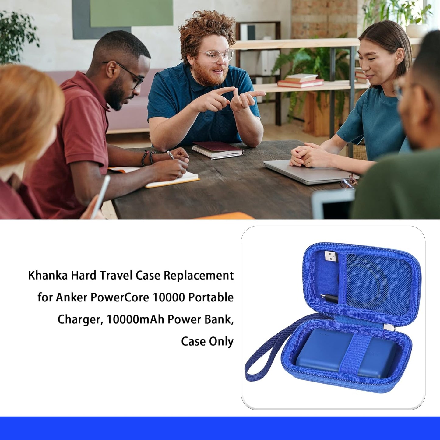 khanka Hard Travel Case for Anker PowerCore Speed 10000 10000mAh QC Charge 3.0 Portable External Charger Battery Power
