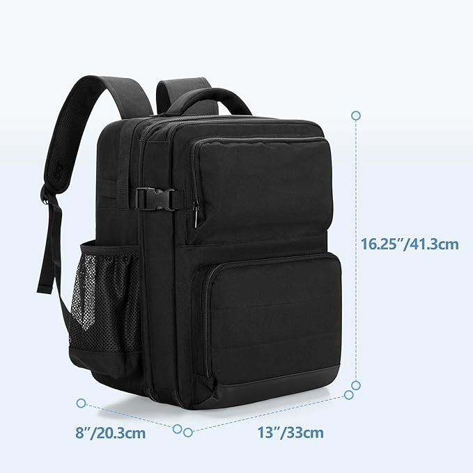 LUXJA Projector Backpack with 15.6 Inch Laptop Sleeve, Projector Bag with 2 Large Compartments (Compatible with Most Major Projectors), Black