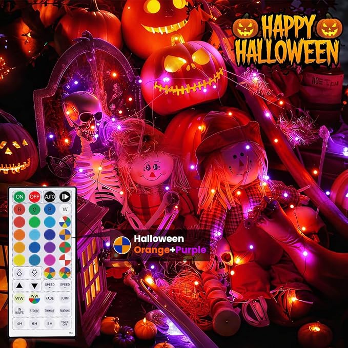 Fairy Lights USB Plug in 33ft 100LEDs with Remote, Warm White 20 Color Changing Light Twinkle Firefly String Lights for Bedroom Party Wedding Christmas Tapestry, Multicolor Colors