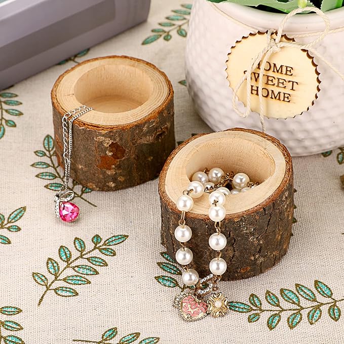 OwnMy Set of 24 Wooden Tea Light Candle Holders Votive Candle Holders, Rustic Wooden Pillar Candle Stands Vintage Tealight Holders Set Candle Centerpieces for Dining Table Wedding Party, 1.6" H