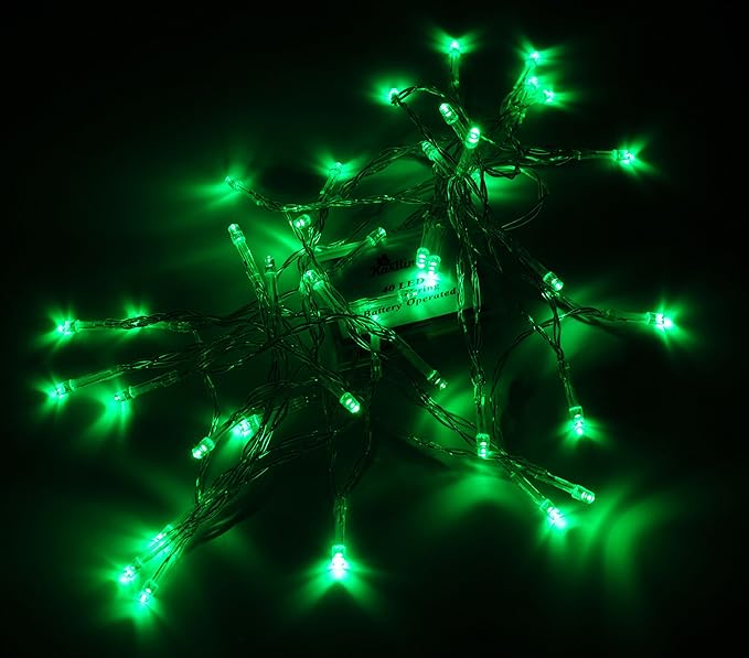 Karlling Battery Operated Green 40 LED Fairy Light String Wedding Party Xmas Christmas Decorations(Green)
