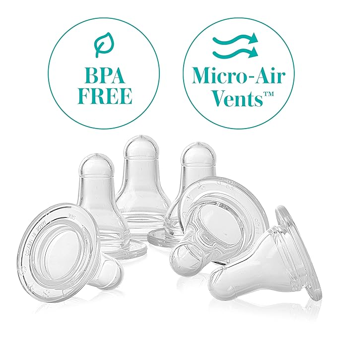 Evenflo Feeding Classic BPA-Free Silicone Fast Flow Nipples - 8 Months+, 6 Pack,Clear,6 Count (Pack of 1)