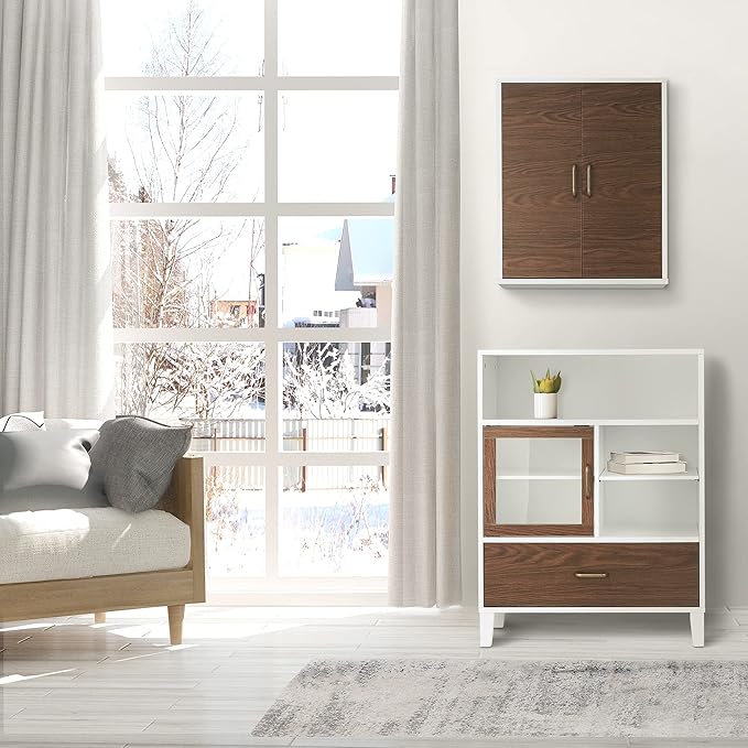 Teamson Home Tyler Wooden Storage, Floor Cabinet