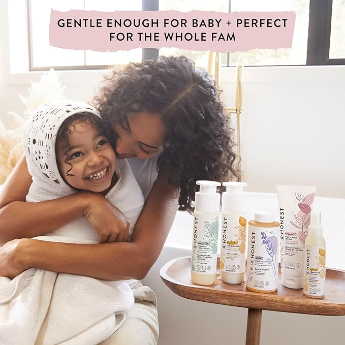 The Honest Company 2-in-1 Cleansing Shampoo + Body Wash | Gentle for Baby | Naturally Derived, Tear-free, Hypoallergenic | Sweet Almond Nourish, 10 fl oz