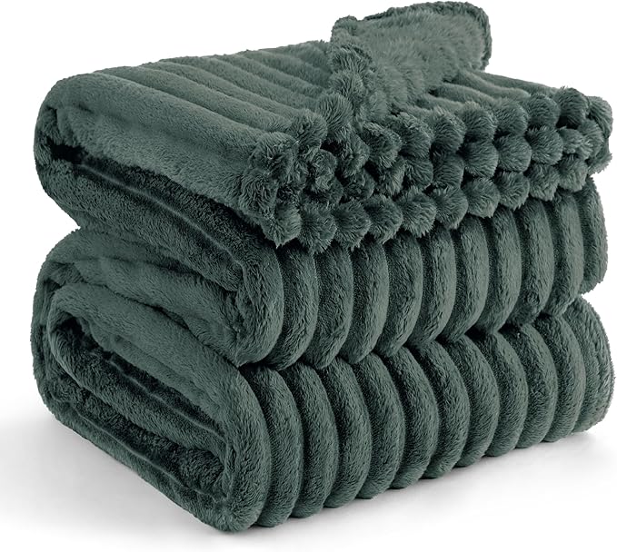 Bedsure GentleSoft Mallard Green Fleece Blanket for Couch - Cozy Soft Blankets for Women, Cute Small Throws for Girls, 90x90 Inches