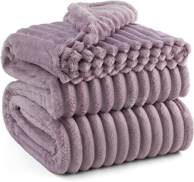Bedsure GentleSoft Light Purple California King Size Blanket for Couch - Cozy Soft Blankets for Women, Cute Small Fleece Throws for Girls, Birthday Gifts for Women, 102x96 Inches