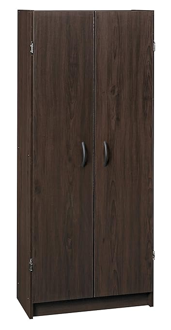 ClosetMaid Pantry Cabinet Cupboard with 2 Doors, Adjustable Shelves Standing, Storage for Kitchen, Laundry, or Utility Room, Espresso