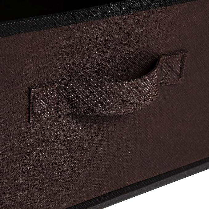 Juvale 4-Tier Closet Organizers & Storage Dresser - 16.5 in L x 13 in W x 33 in H, Dark Brown, Modern - Fabric Drawers for Bedroom Storage & Closet - Metal Frame Clothes Dresser for Narrow Spaces