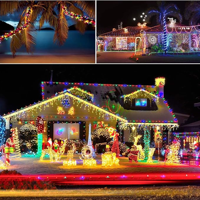 LED Rope Lights Battery Operated String Lights 40FT 120 LEDs 8 Modes Fairy Lights with Remote Timer Outdoor Decoration Lighting for Garden Patio Party,Weddings,Christmas Décor (Multi-Color)