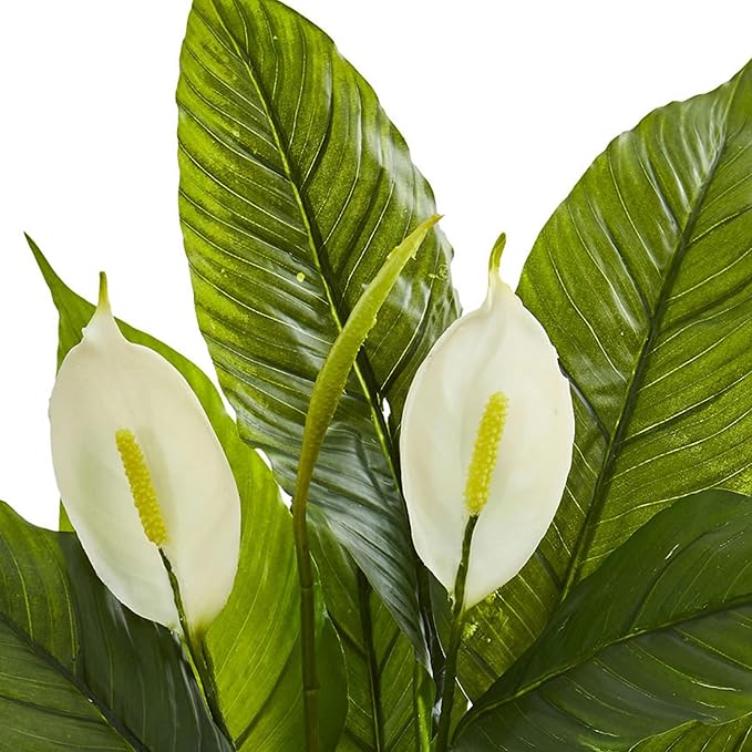 Nearly Natural 26” Spathiphyllum Artificial (Real Touch) Silk Plants Green