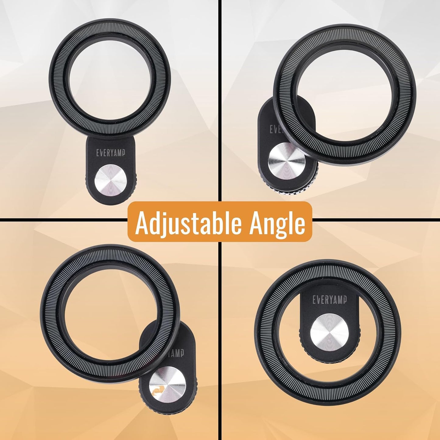 Magnetic Phone Mount for 17mm Ball Mounts - Adjustable Height and Angle, Works with Magsafe and Qi2-Compatible Devices