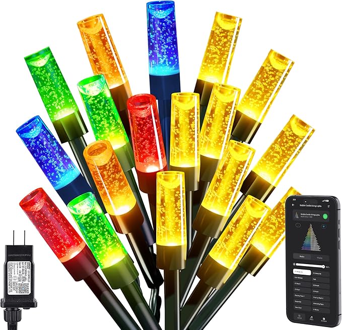 Brizled Smart Christmas Tree Lights, 66FT 200 LED Color Changing Christmas String Lights App & Voice Control, Warm White & Multicolor WiFi Xmas Light Music Sync for Indoor Outdoor Xmas Wedding Party