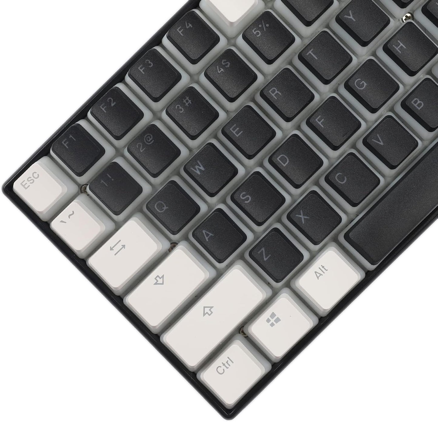 YMDK 117 PBT Double Shot Keycaps, ANSI ISO OEM Profile Pudding Keycaps for MX Mechanical Keyboard 61 68 87 104