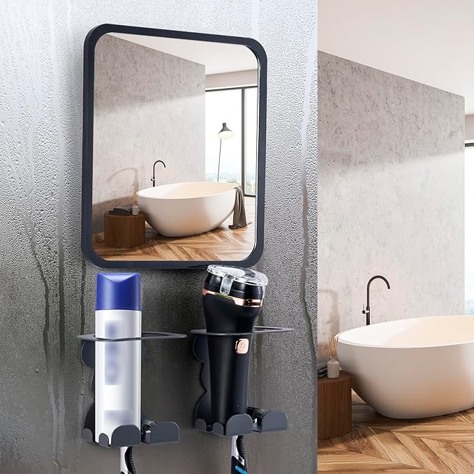Fogless Shower Bathroom Wall Mirror: Shower Mirror fogless for Shaving with Razor Holder – NO Drilling Anti Fog Mirror for Shower Shatterproof & Waterproof for Bathroom - Men and Women