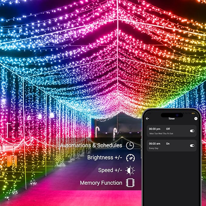 Brizled Pro Smart Christmas Lights, 66ft 200 LED WiFi Christmas Tree Lights, App Controlled RGB Color Changing Xmas Lights String Works with Alexa & Google Home for Holiday Xmas Party Indoor Outdoor