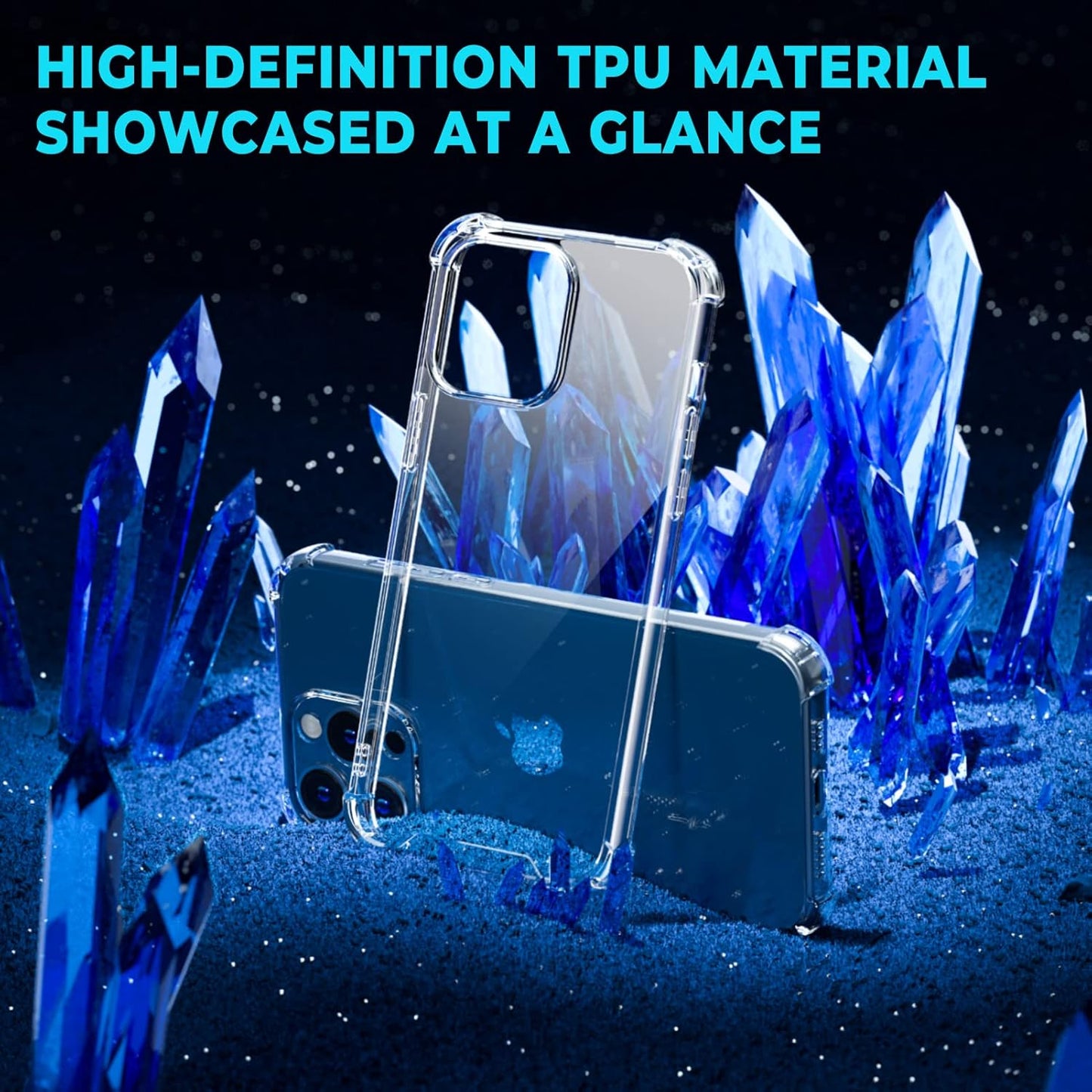 ORIbox Clear Case for iPhone 12 Pro Max, Shockproof Protection for Women Men Kids