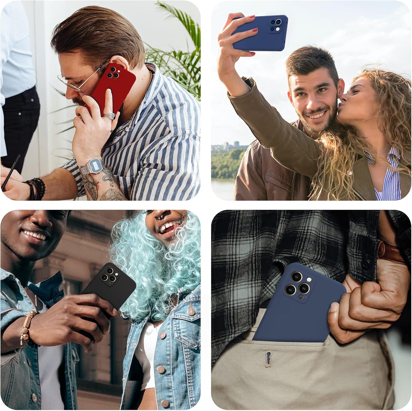 for iPhone 11 Case, Liquid Silicone Gel Rubber Phone Case with [Camera Protection] Full Body Slim Soft Microfiber