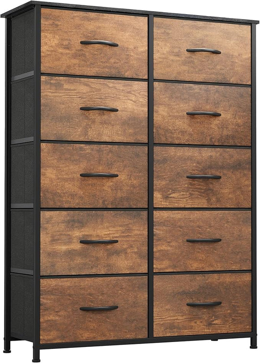 YITAHOME 10 Drawer Dresser - Fabric Storage Tower, Organizer Unit for Bedroom, Living Room, Hallway, Closets