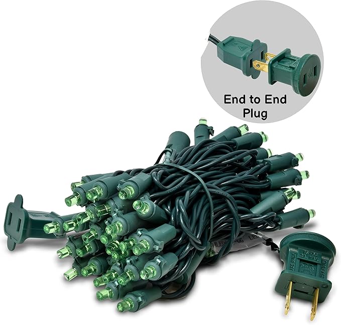 Holiday Essence Mini LED Green St. Patrick’s Lights Set, 60 5mm Wide Angle Christmas String Lights Green Wire, Indoor Outdoor Décor for Home Patio Garden Decorations, UL Certified