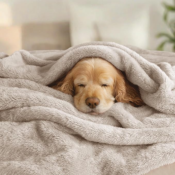 Exclusivo Mezcla Plush Fuzzy Fleece Bed Blanket King Size, Super Soft, Fluffy and Warm Blankets, Suitable for All Seasons (Camel, 90x104 Inches)