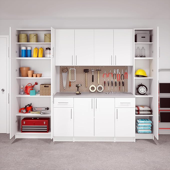 Prepac Elite 32" Wall Cabinet, White Storage Cabinet, Bathroom Cabinet, Pantry Cabinet with 1 Adjustable Shelf 12" D x 32" W x 30" H, WEW-3230