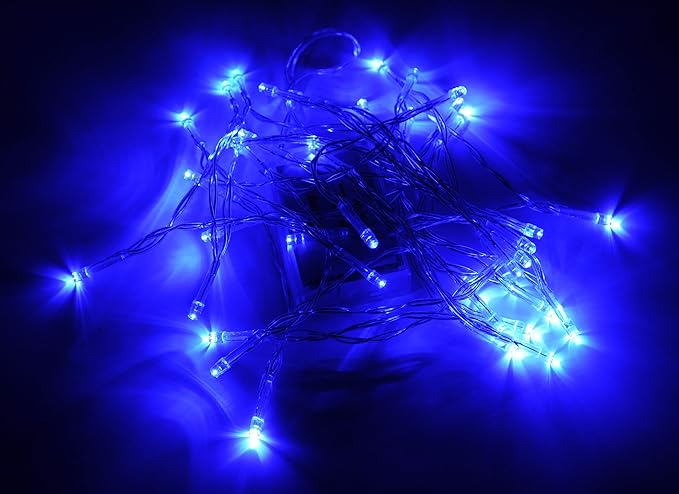 Karlling Battery Operated Blue 40 LED Fairy Light String Wedding Party Xmas Christmas Decorations(Blue,10 Pack)