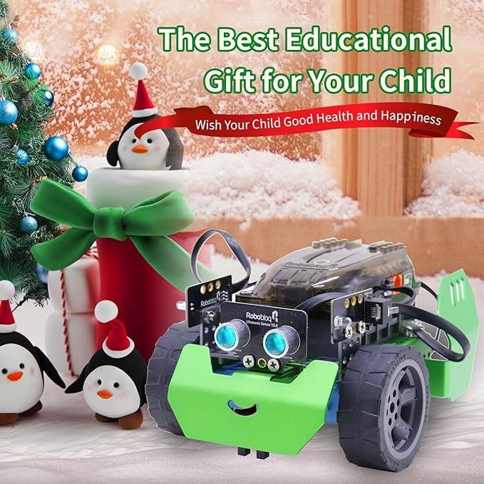Q-Scout STEM Projects for Kids Ages 8-12, Coding Robot, Learn Robotics, Electronics and Programming Based on Scratch, Arduino and Python, Learning & Education Toys, Gifts for Boys and Girls