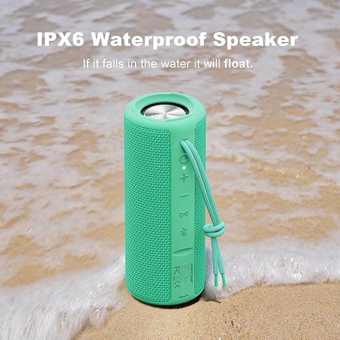 MIATONE Boombox Portable Bluetooth Speaker Gifts for Her Him Women Men - Green