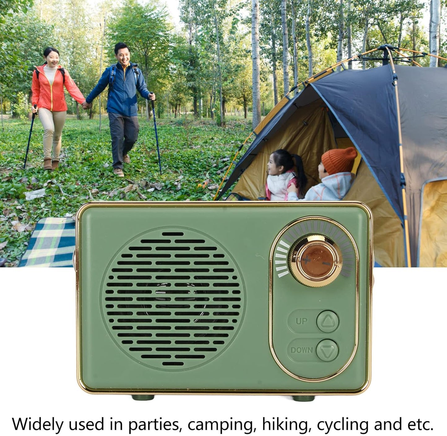 Zopsc Retro Bluetooth Speaker, Vintage Speaker with Lovely Old Fashioned Design, Bluetooth 5.0, Card AUX Input, USB