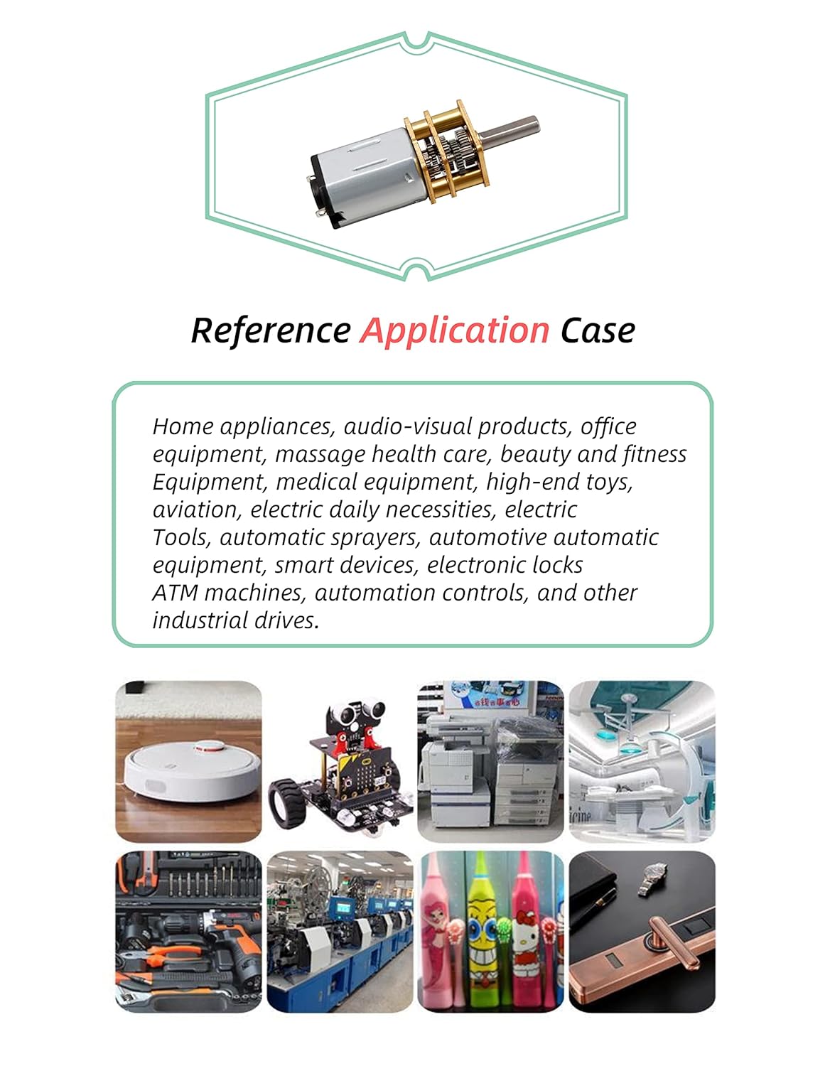 CHANCS N20 DC Geabox Motor 12V 30RPM Small Motor for DIY Robot Wheel Toys