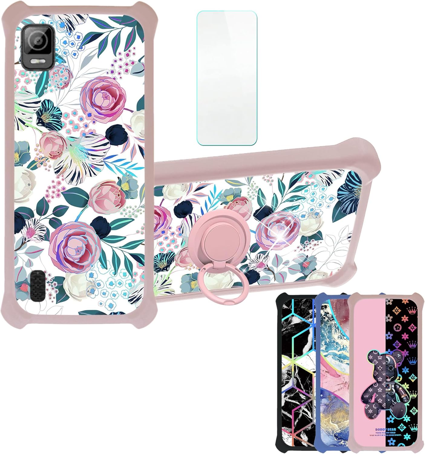 Koobee K100 Case Compatible with Ans Koobee K100 Phone Case SL004T, [with Tempered Glass Screen Protector][Hard PC +