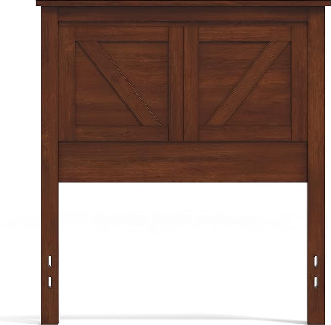 Glenwillow Home Farmhouse Style Wood Panel Headboard in Cherry - Twin Size