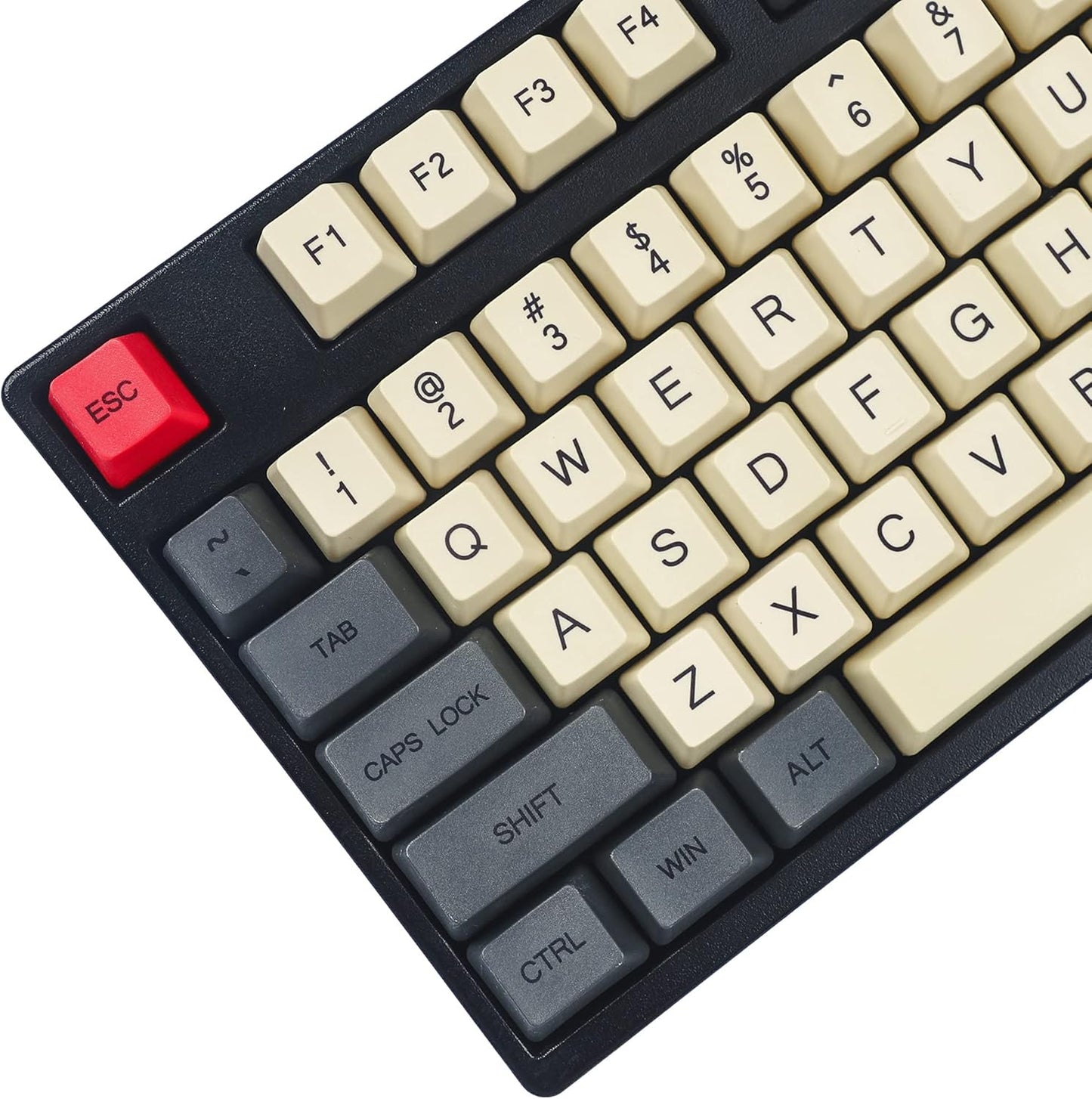 YMDK Dye Sub Carbon 96 84 ANSI ISO Keycaps - OEM Profile Thick PBT Mac Keycap Set for MX Keyboards