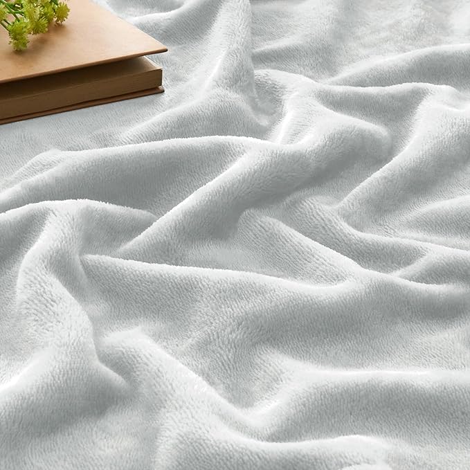 BEDELITE Fleece Blanket Twin Size Dove Gray Throw Blankets for Couch & Bed, 300GSM Luxury Plush Cozy Fuzzy Blanket 60x80 inches, Super Soft Warm Lightweight Throw Blanket for Travel Camping