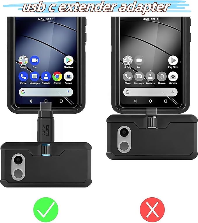 4Pack usb c extender Supports Up to 40Gbps Data Transfer and 240W Fast Charging , Usbc to Usbc adapter,usb c extension Compatible with Thunderbolt 4/3 Supports 4K@240Hz Video for USB-C Devices.Black