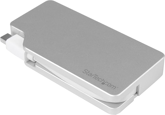 StarTech.com Aluminum Travel A/V Adapter: 3-in-1 Mini DisplayPort to VGA, DVI or HDMI - mDP Adapter - 4K (MDPVGDVHD4K)