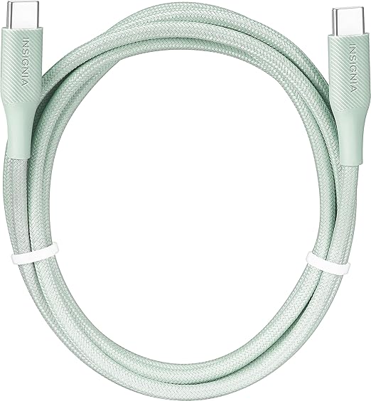 Insignia - 5' USB-C to USB-C Charge-and-Sync Cable - Green