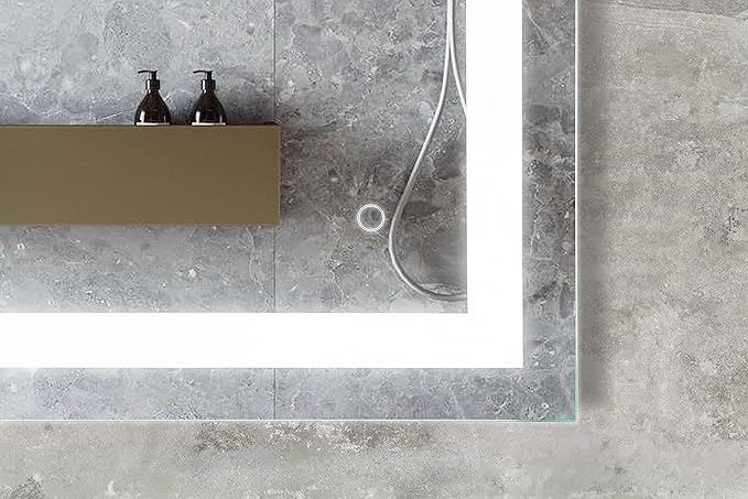 LED Vanity Bathroom Mirror 30 x 20 in. Wall Mounted, Dimmable, Lighted, Anti-Fog Mirror – Modern, Frameless Design