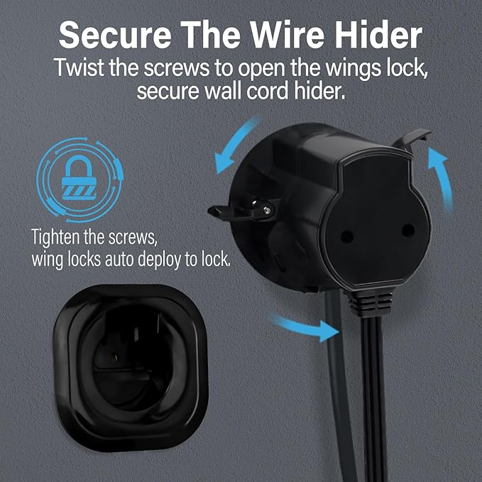 in-Wall Cable Management Kit for Wall Mounted TV - White Power & Low Voltage Cord Hider with Hole Saw, Extension Cord & Splitter - Hide TV Wires Behind Walls for Clean Home Theater & Gaming Setup