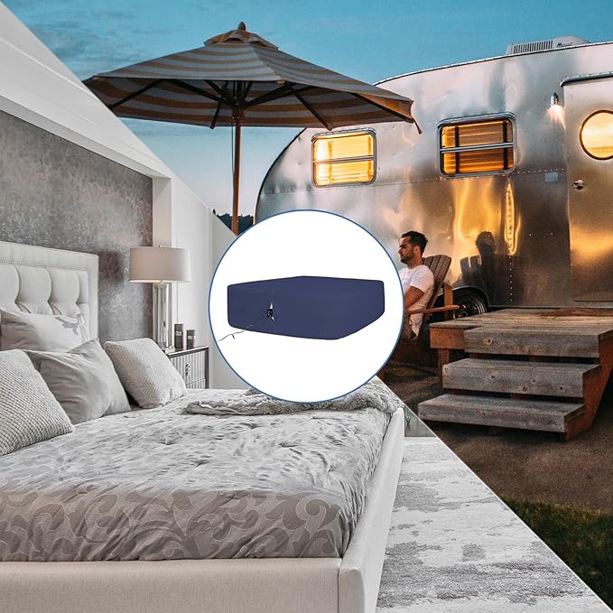 Bedecor Air Bed Sheets for Mattress Cover Removable Bed and Elastic Band Super Soft and Breathable & Deep up to 21" Blue Twin XL