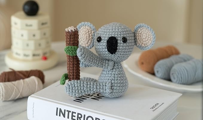 Wizardi Amigurumi DIY Crochet Kit - Sloth and Koala F07N8-M207