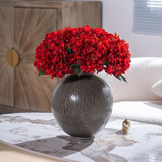 10PCS Faux Hydrangea Flower Hydrangea Artificial Flowers Hydrangea Bouquet Faux Flower Table Centerpieces for Home Wedding Bridal Bouquet Office Party DIY Floral Decor
