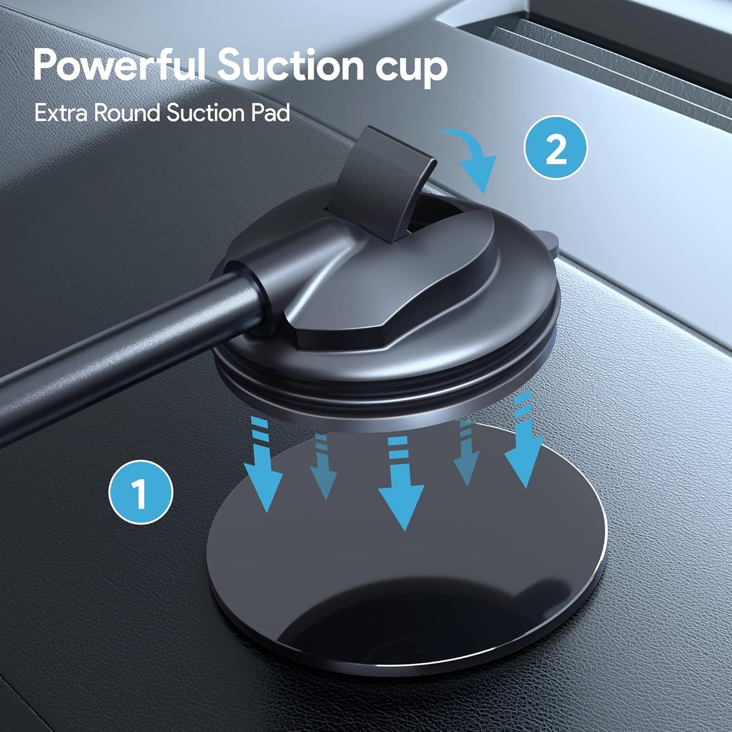 Phone Mount for Car [6.2in Flexible Arm] Cell Phone Holder for Windshield Dashboard, [Washable Strong Suction]