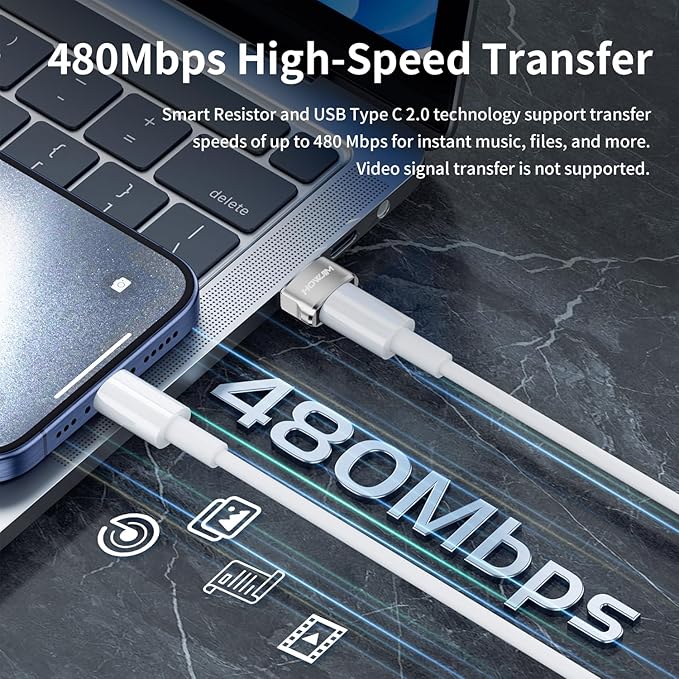 USB to USB C Adapter 2Pack,USB2.0 Fast Charging 480Mbps Data Transfer,Type-C Female to USB2.0 Male OTG Adapter,USB C Charger Connector for M-acBook,Pad,Phone 15 16 17,Watch,A-irpods,G-alaxy Silver