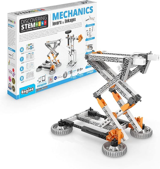 Engino STEM Toys, 16 Models in 1, Mechanics Levers & Linkages, Construction Toys for Kids 9+, Educational Kit, Gift for Boys & Girls, Fun Kids Activities, Engineering Kit