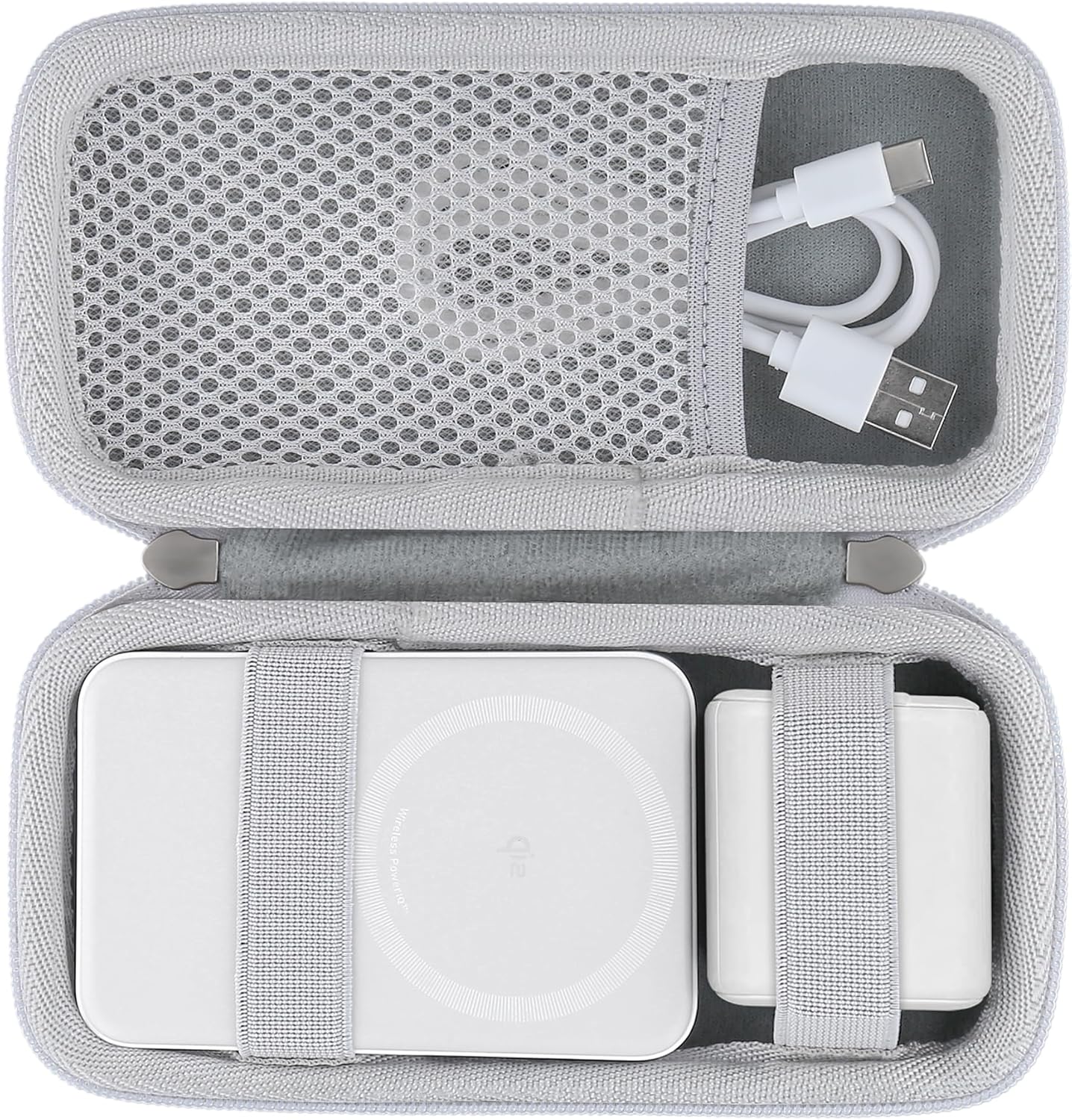khanka Hard Travel Case Replacement for Anker MagGo 6.6k/10K Magnetic Power Bank/USB-C Adapter, 10k Power Bank, Case